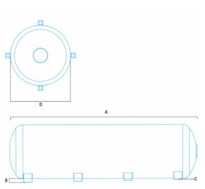 schema Modèle de citerne à fond arrondi