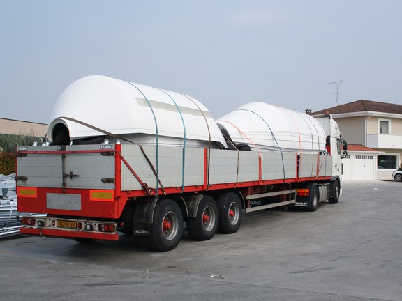 Trasporto silos imbullonato verticale