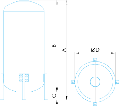 schema Modèle de citerne à fond arrondi