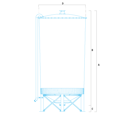 schema Tanque para líquidos millennium con cuna 1000 Kg/m³