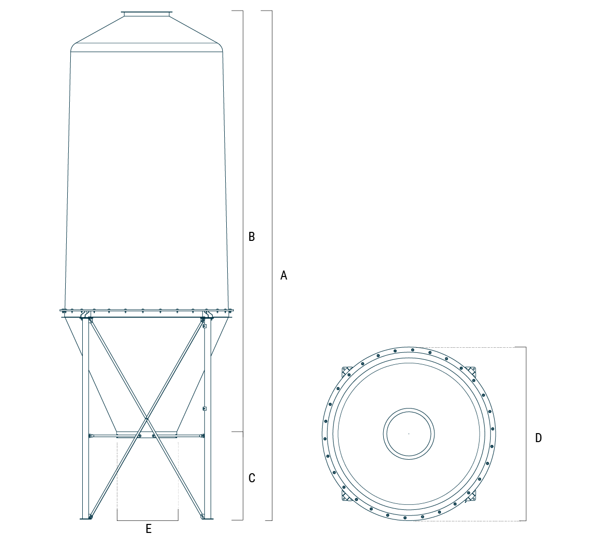 schema SILOS MILLENNIUM PER SALE STRADALE P.S. 1300 E 1500 KG/M3